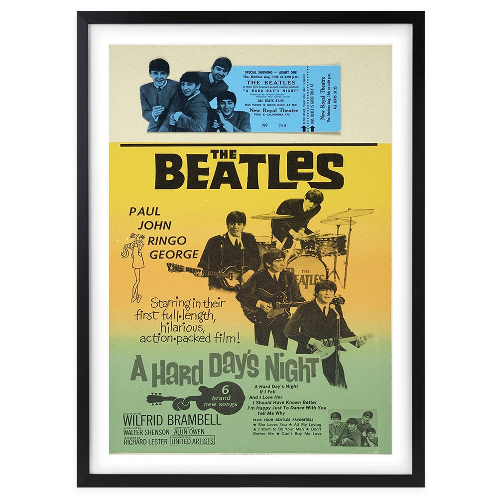 The Beatles - A Hard Day S Night 1964 105cm x 81cm Framed A1 Art Print