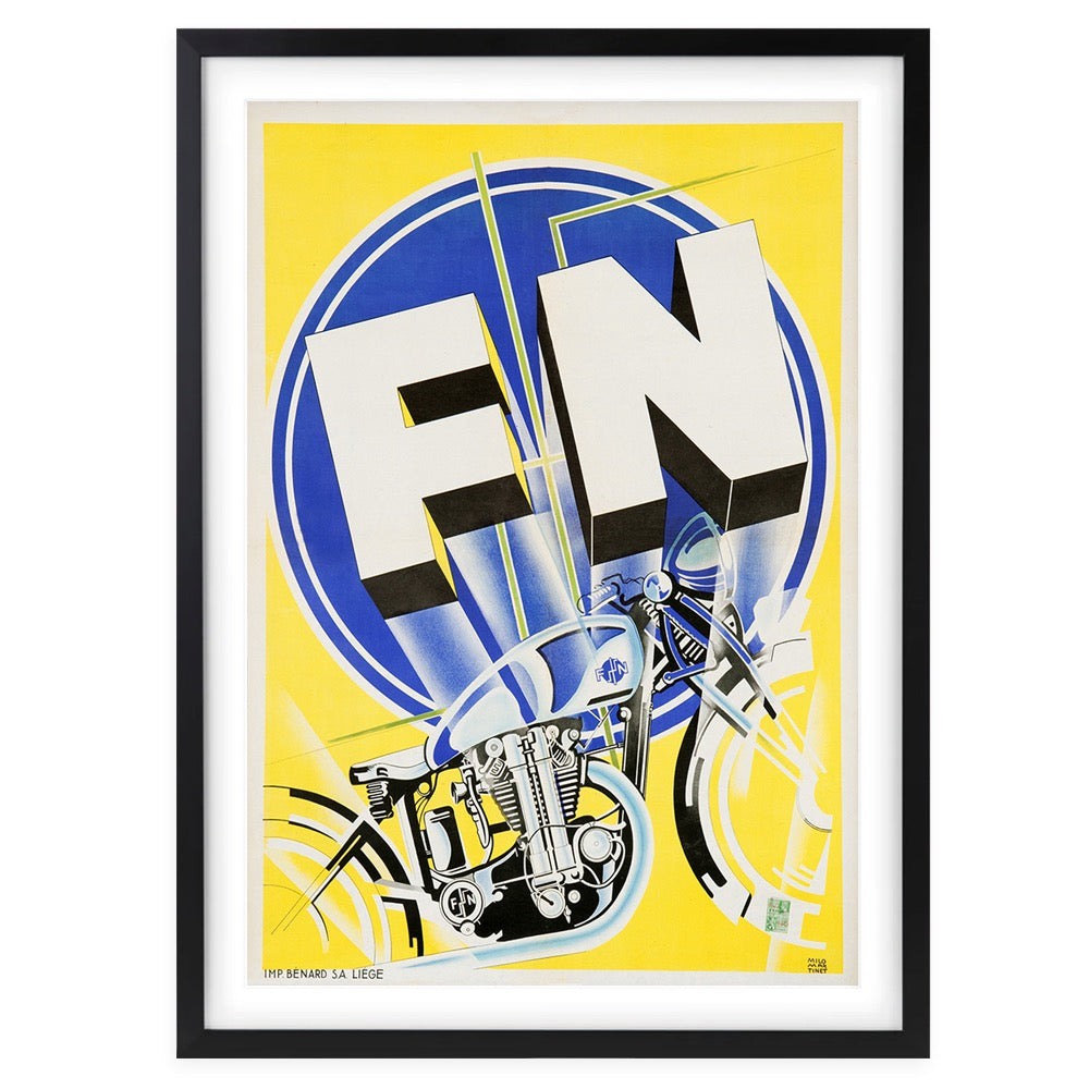 Fn Motorbike Martinet 105cm x 81cm Framed A1 Art Print