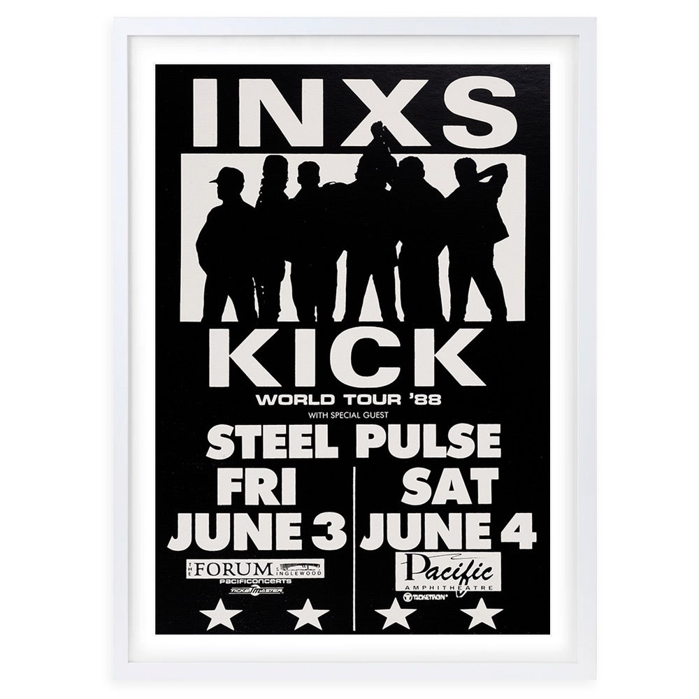 Inxs Kick World Tour 1988 105cm x 81cm Framed A1 Art Print