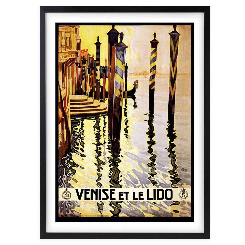Venise Et Le Lido 105cm x 81cm Framed A1 Art Print