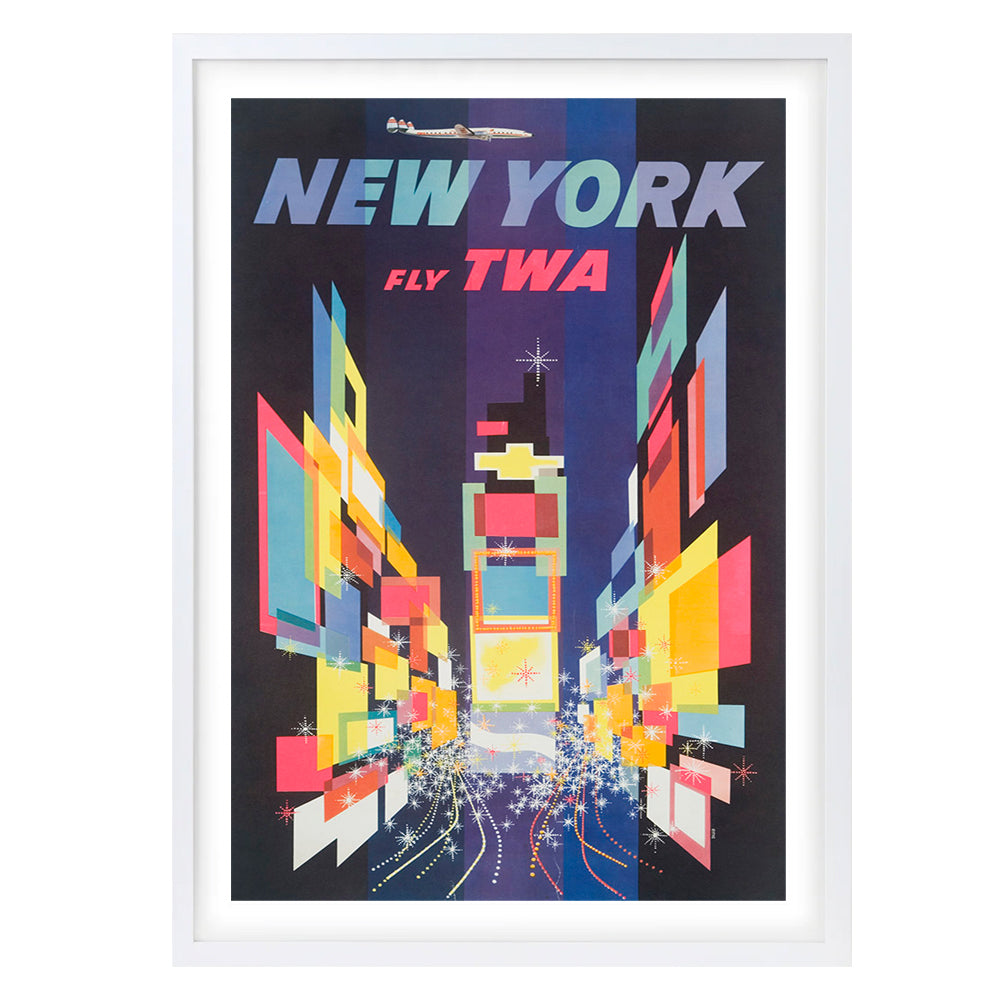 TWA New York 105cm x 81cm Framed A1 Art Print