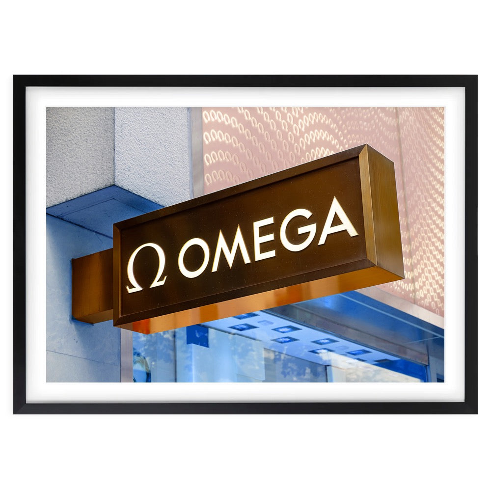 Omega Sign 105cm x 81cm Framed A1 Art Print