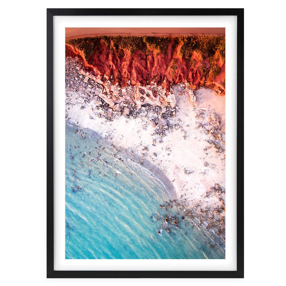 Western Red Rocks Aerial 105cm x 81cm Framed A1 Art Print