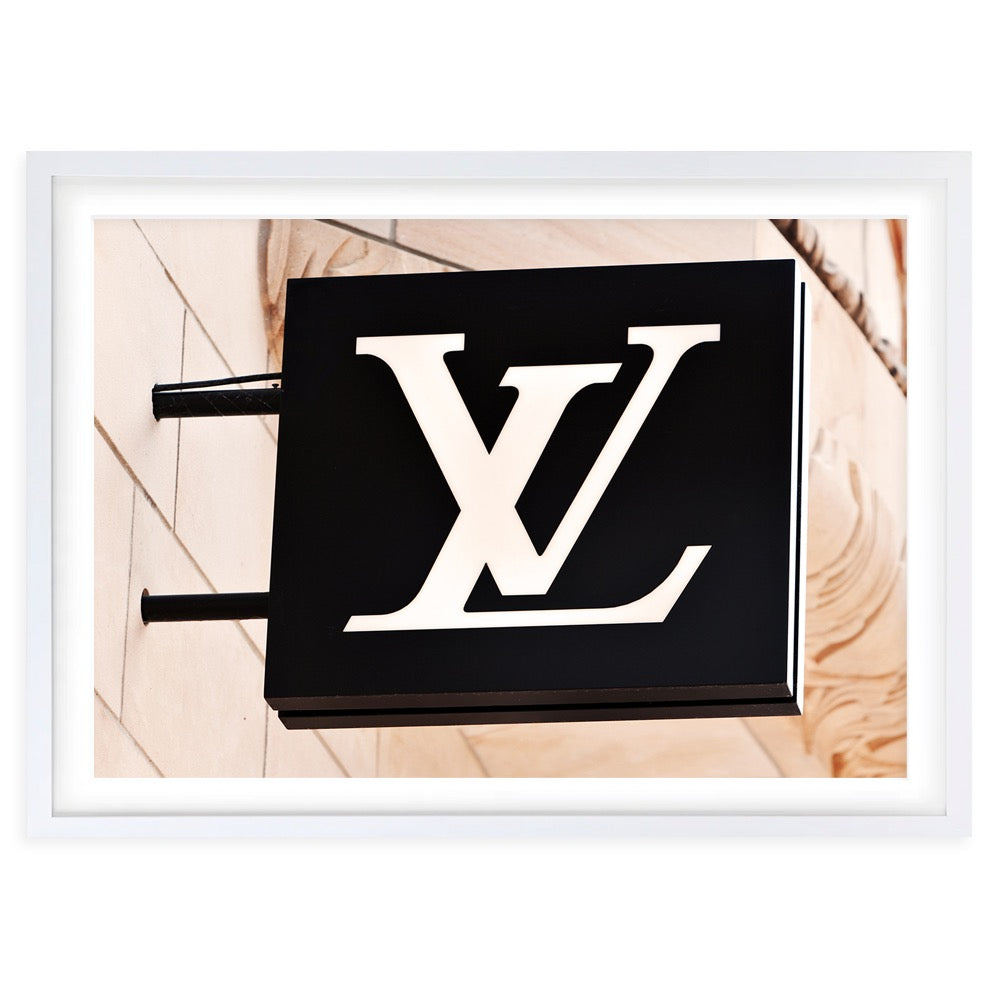 Louis Vuitton Sign 105cm x 81cm Framed A1 Art Print
