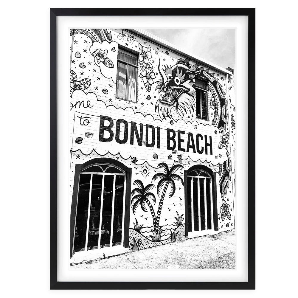 Welcome To Bondi 105cm x 81cm Framed A1 Art Print