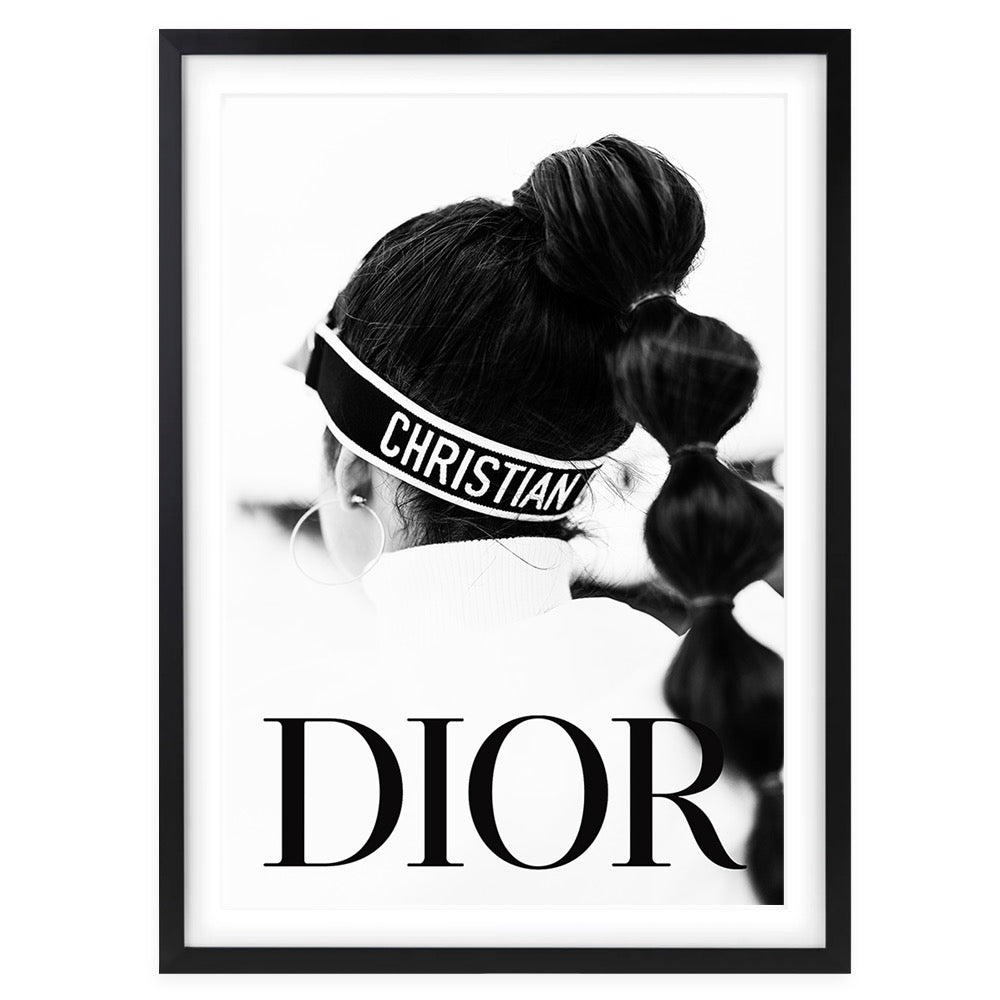 Dior Headband Framed A1 105cm x 81cm Art Print