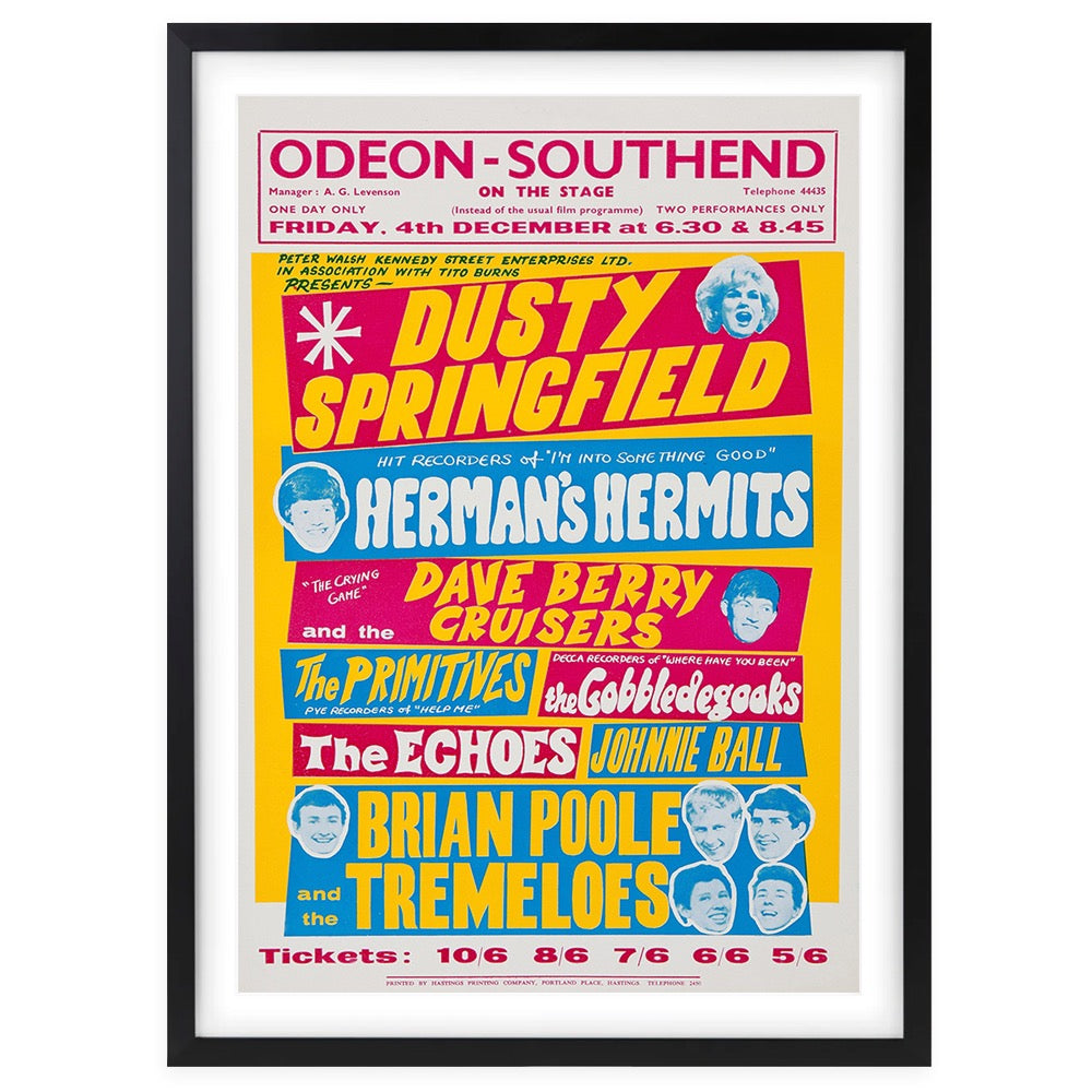 Dusty Springfield - Herman S Hermits 105cm x 81cm Framed A1 Art Print