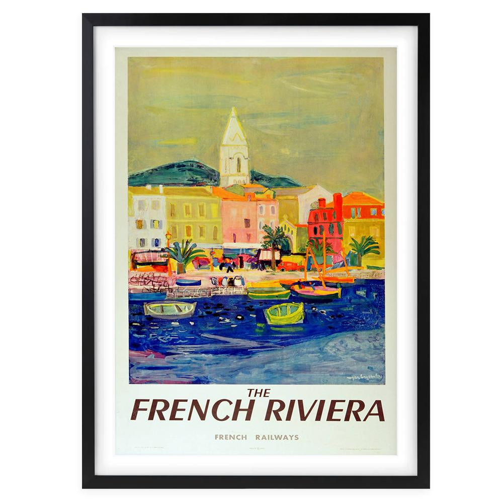 French Riviera 105cm x 81cm Framed A1 Art Print