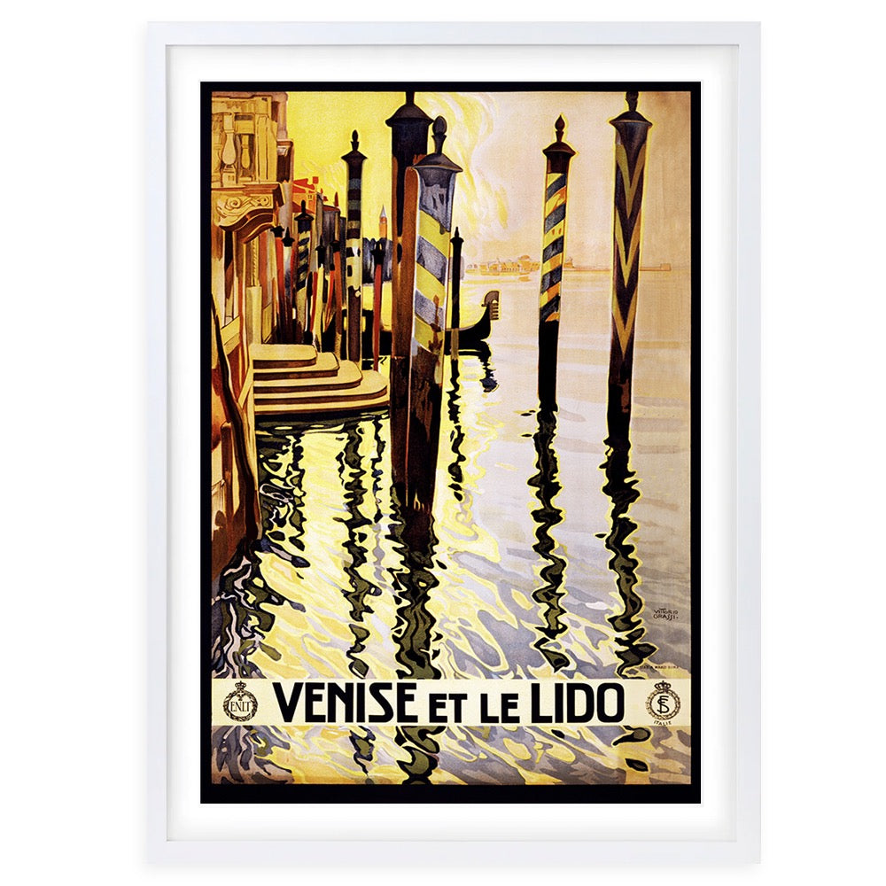 Venise Et Le Lido 105cm x 81cm Framed A1 Art Print
