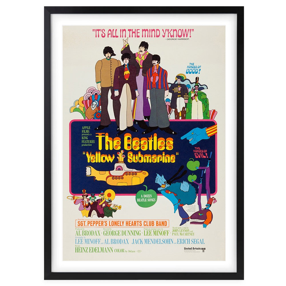The Beatles - Yellow Submarine 1968 105cm x 81cm Framed A1 Art Print