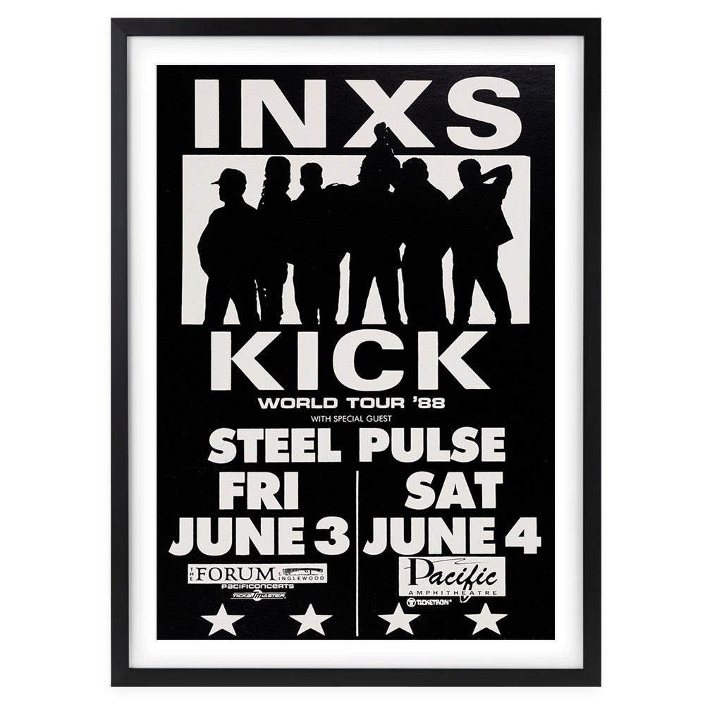 Inxs Kick World Tour 1988 105cm x 81cm Framed A1 Art Print