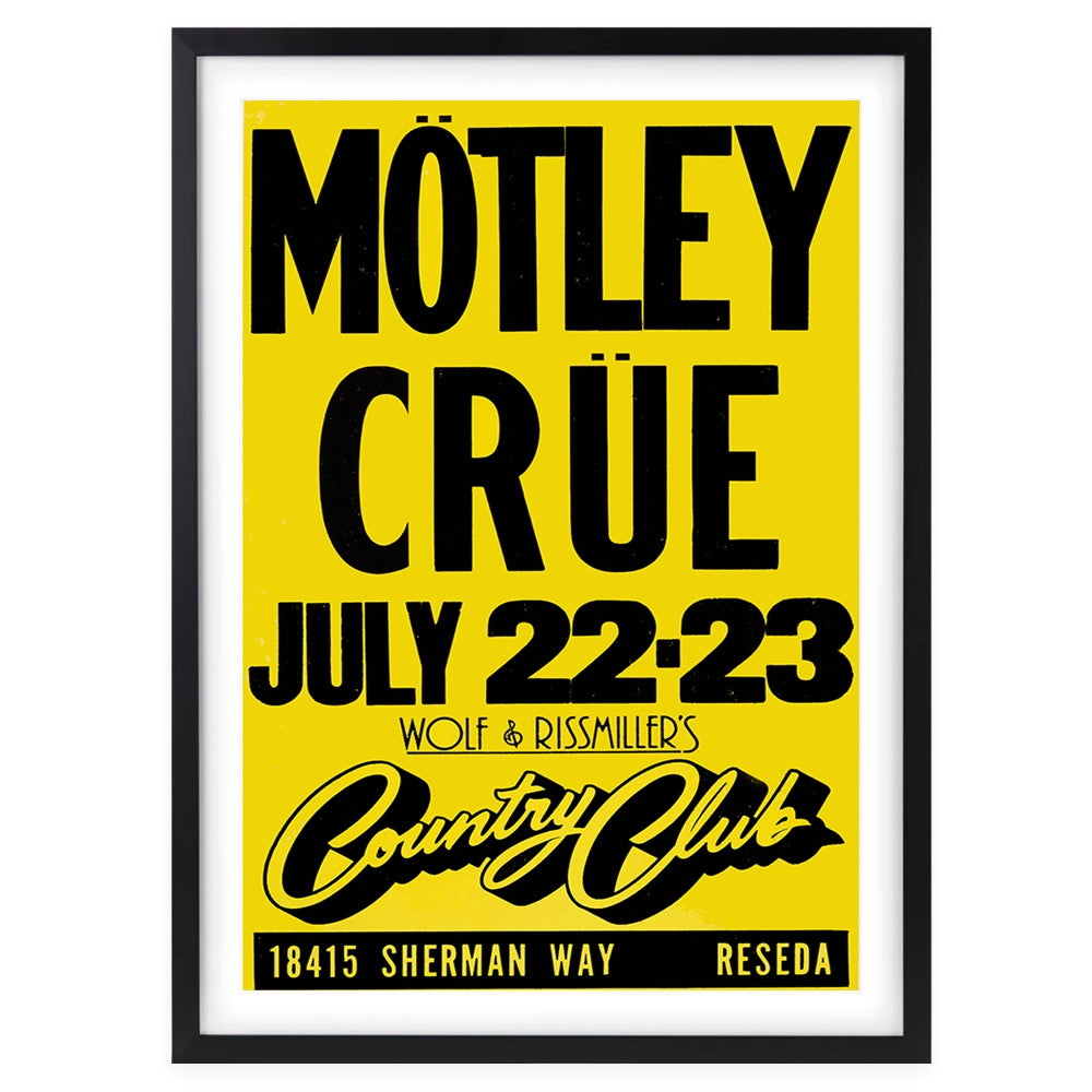 Motley Crue 105cm x 81cm Framed A1 Art Print