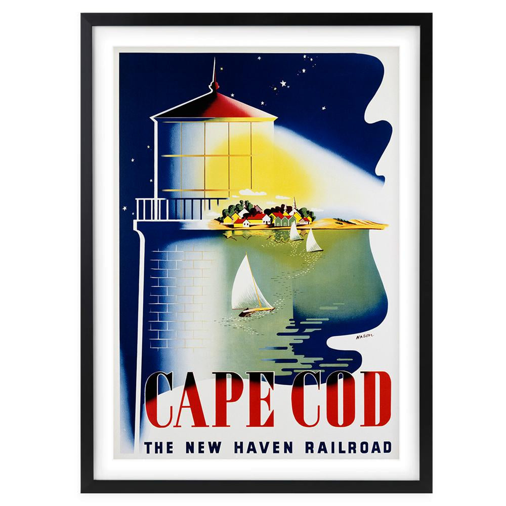 Cape Cod New Haven Railroad Large 105cm x 81cm Framed A1 Art Print
