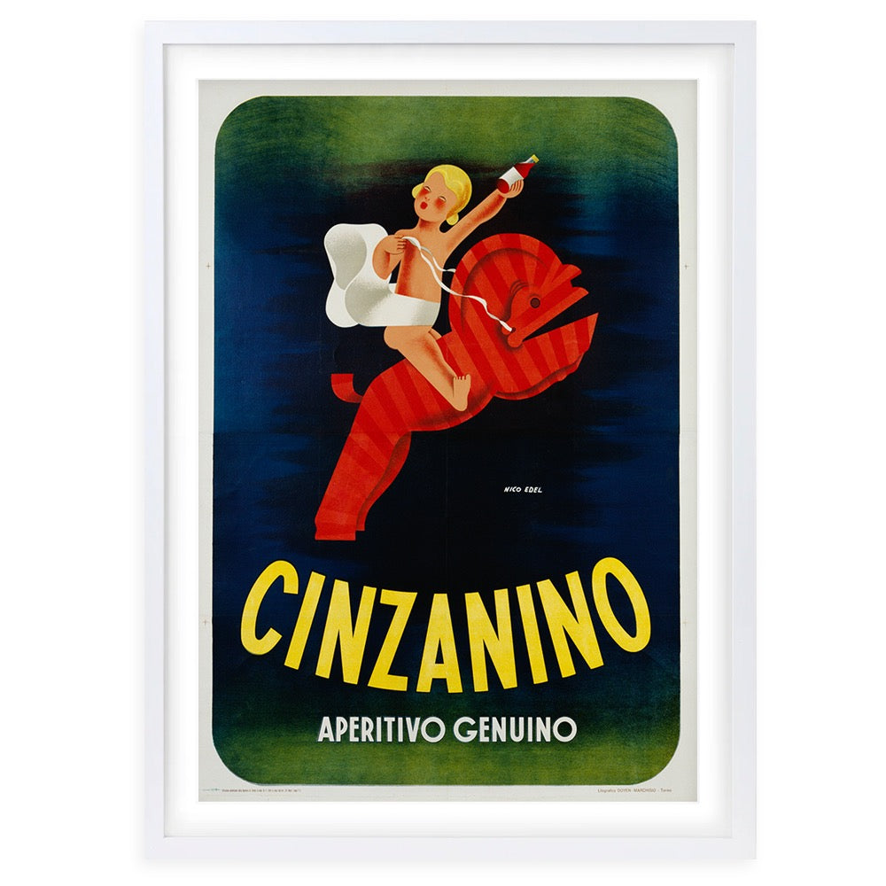 Cinzanino Large 105cm x 81cm Framed A1 Art Print