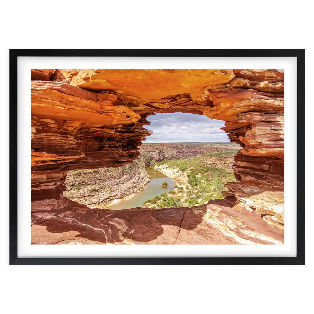 Murchison River Lookout 105cm x 81cm Framed A1 Art Print