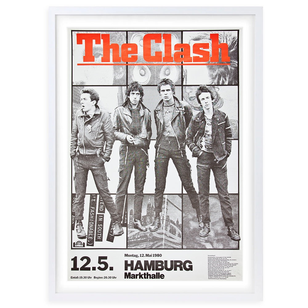 The Clash - Hamburg 1980 105cm x 81cm Framed A1 Art Print