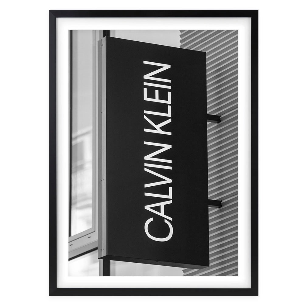 Calvin Klein Sign Large 105cm x 81cm Framed A1 Art Print