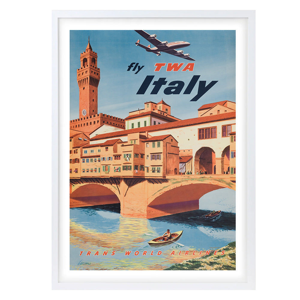 TWA Italy 105cm x 81cm Framed A1 Art Print