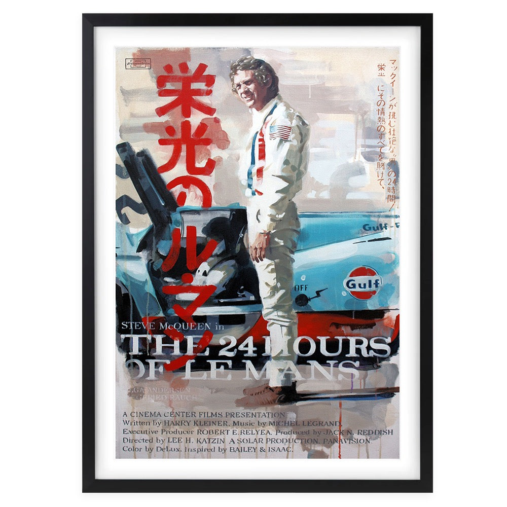 Steve Mcqueen The 24 Hours Of Le Mans 105cm x 81cm Framed A1 Art Print