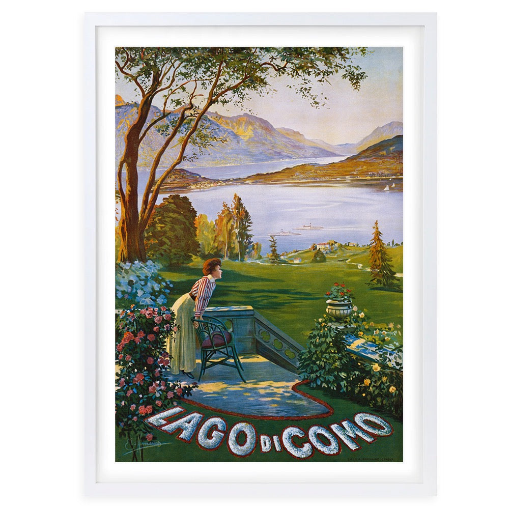 Lago Di Como 105cm x 81cm Framed A1 Art Print