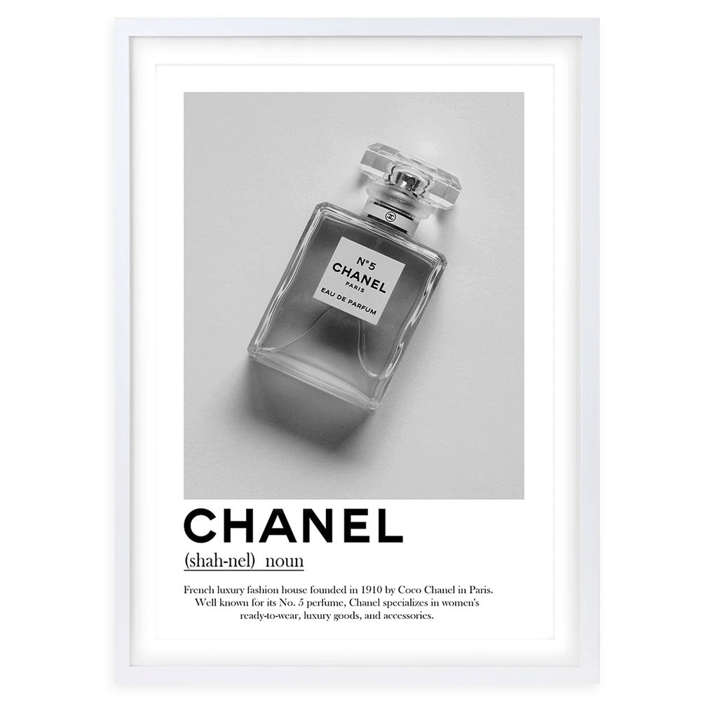 Chanel No.5 Bottle 2 Framed A1 Art Print