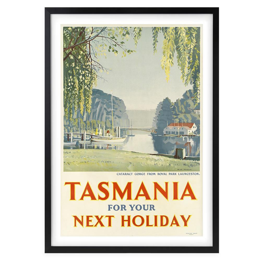 Tasmania For Your Next Holiday 105cm x 81cm Framed A1 Art Print