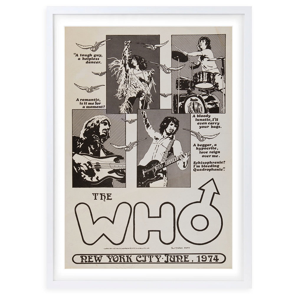 The Who - New York 1974 105cm x 81cm Framed A1 Art Print