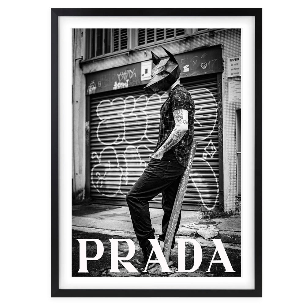 Prada Street Style 105cm x 81cm Framed A1 Art Print