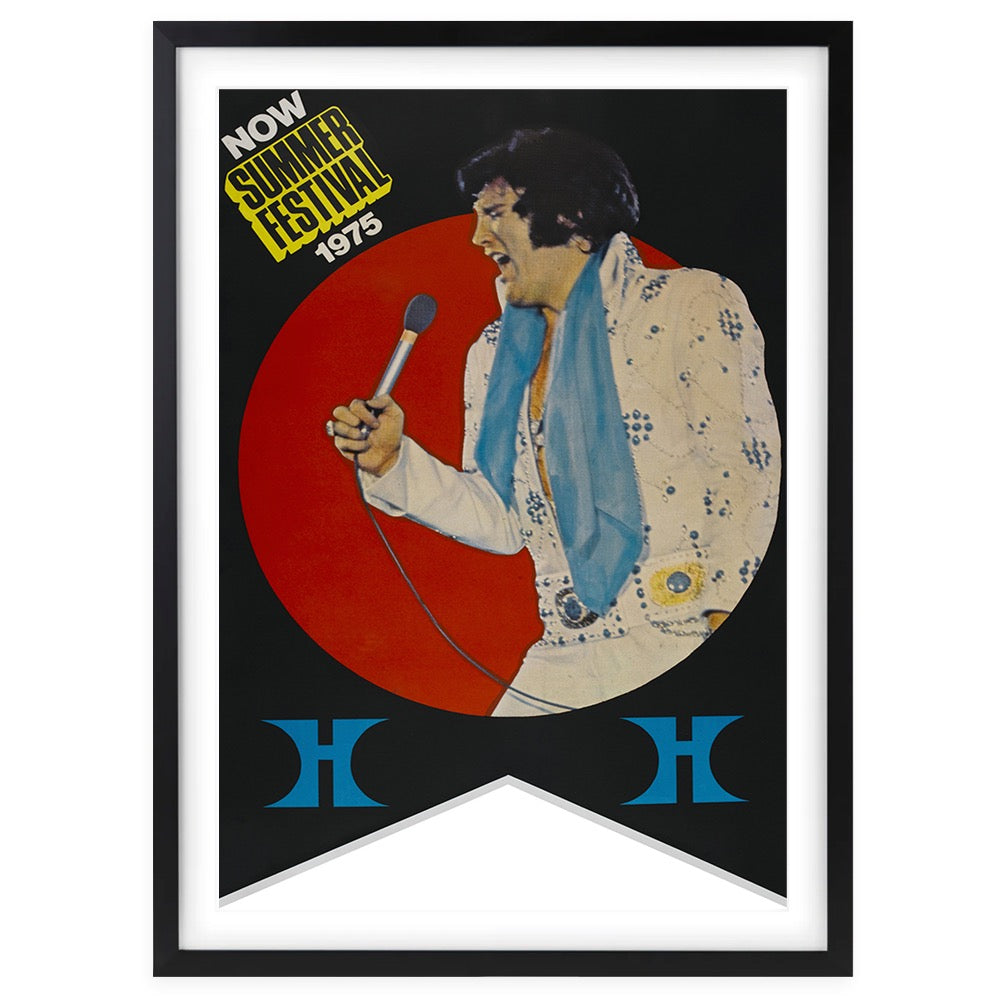 Elvis Presley - Summer Festival 1975 105cm x 81cm Framed A1 Art Print