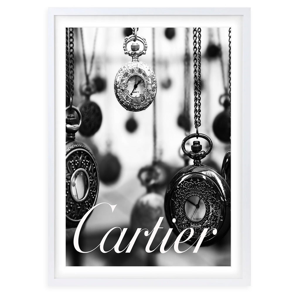 Cartier Clocks Large 105cm x 81cm Framed A1 Art Print