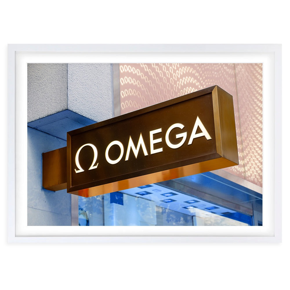 Omega Sign 105cm x 81cm Framed A1 Art Print