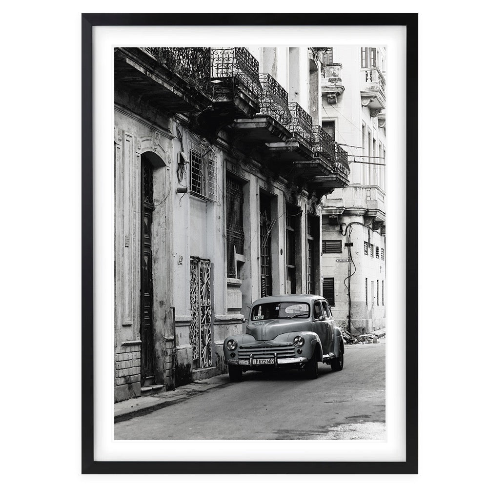 Taxi Cuba 105cm x 81cm Framed A1 Art Print