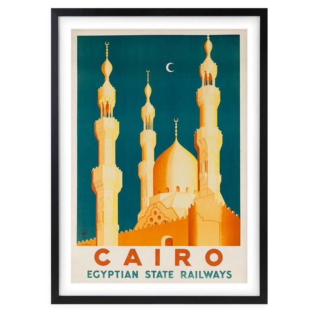 Cairo Egyptian State Railways Large 105cm x 81cm Framed A1 Art Print