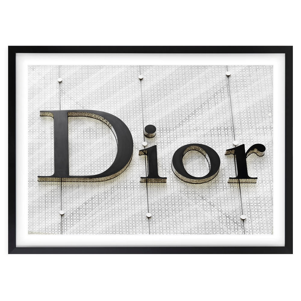 Dior Sign Large 105cm x 81cm Framed A1 Art Print