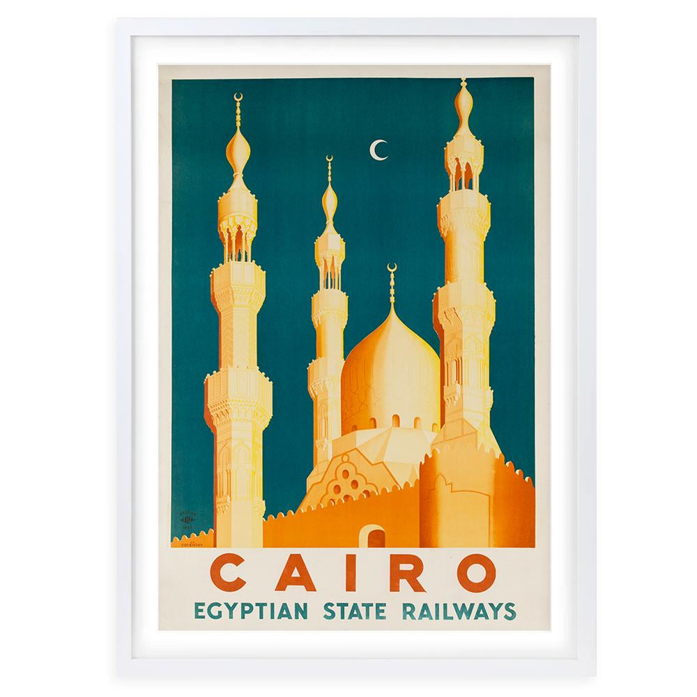 Cairo Egyptian State Railways Large 105cm x 81cm Framed A1 Art Print