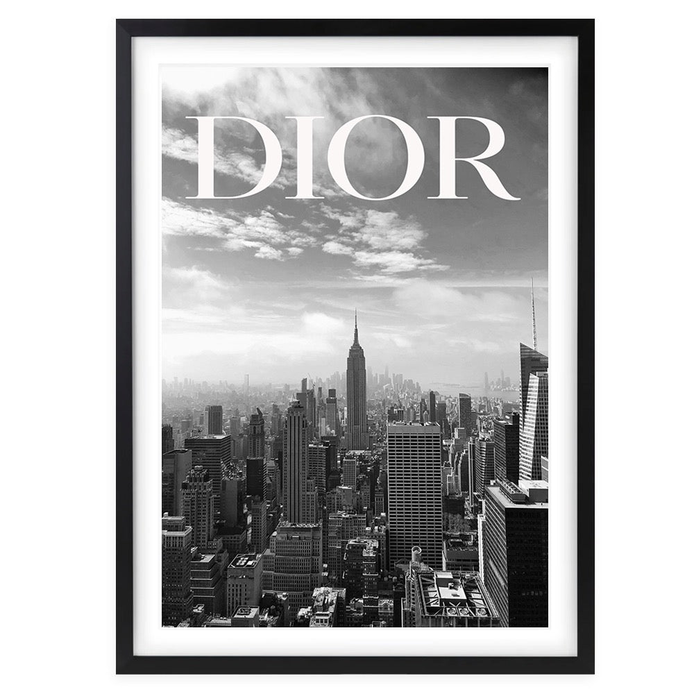 New York Dior Framed 105cm x 81cm A1 Art Print