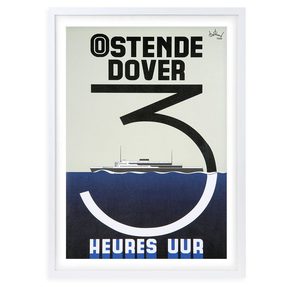 Ostende Dover 105cm x 81cm Framed A1 Art Print