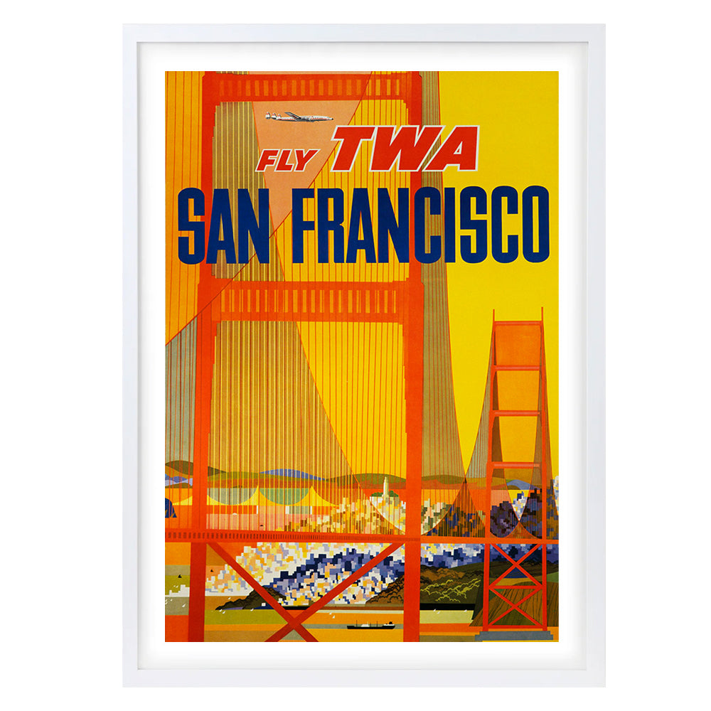 TWA San Francisco 105cm x 81cm Framed A1 Art Print