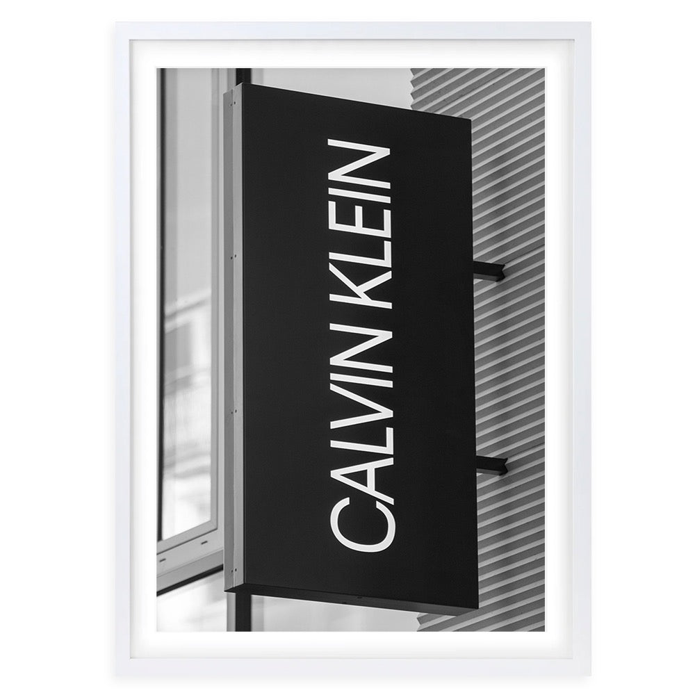 Calvin Klein Sign Large 105cm x 81cm Framed A1 Art Print