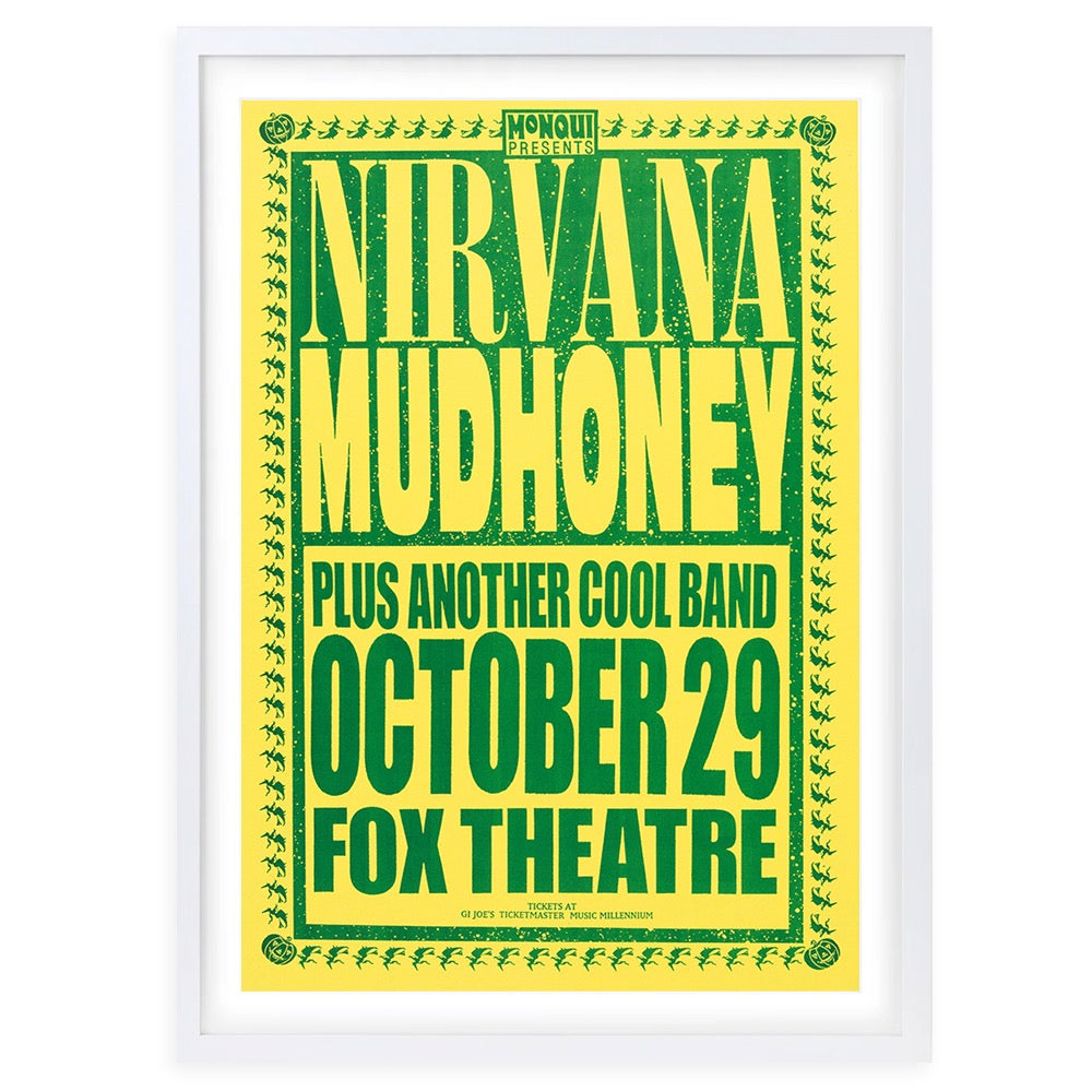 Nirvana - Mudhoney 1991 105cm x 81cm Framed A1 Art Print