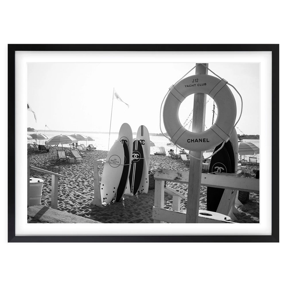 Chanel Beach Club Large 105cm x 81cm Framed A1 Art Print