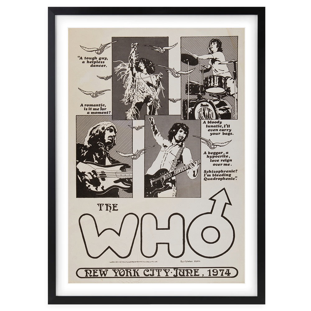 The Who - New York 1974 105cm x 81cm Framed A1 Art Print