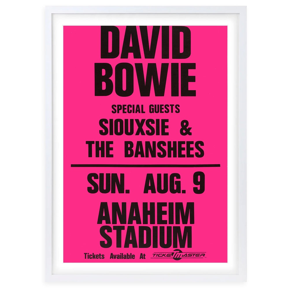 David Bowie - Anaheim Stadium 1987 Large 105cm x 81cm Framed A1 Art Print