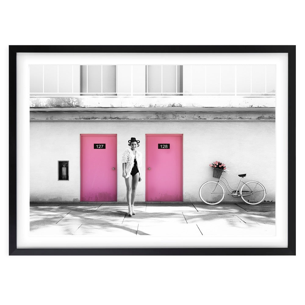 Palm Springs Motel 105cm x 81cm Framed A1 Art Print