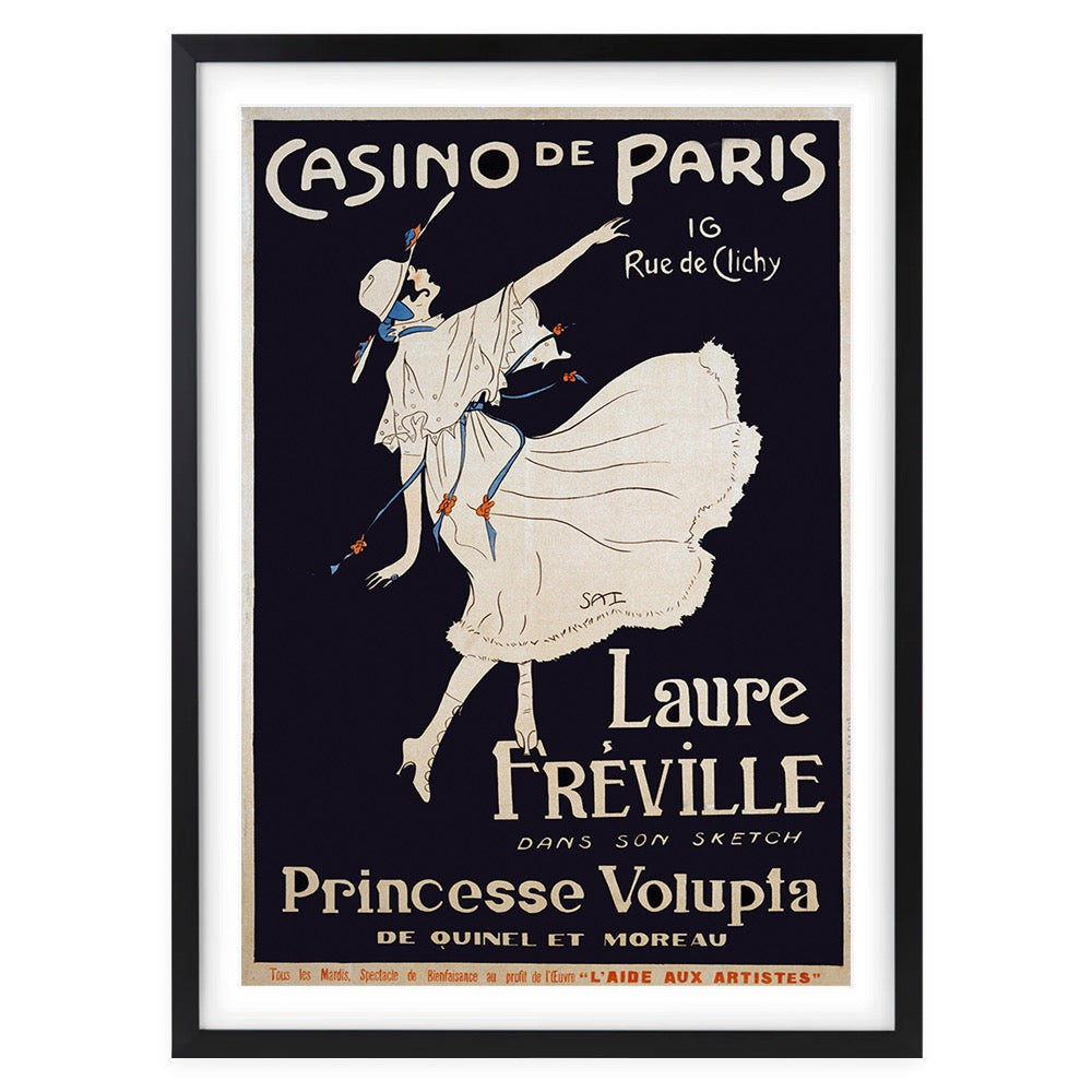Casino Des Paris Large 105cm x 81cm Framed A1 Art Print