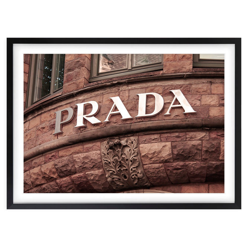 Prada Sign 105cm x 81cm Framed A1 Art Print