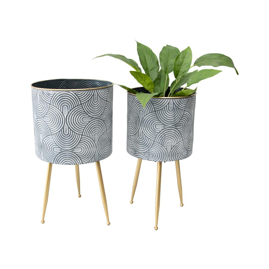 Nested Arc Tri-Leg Planters Set of 2