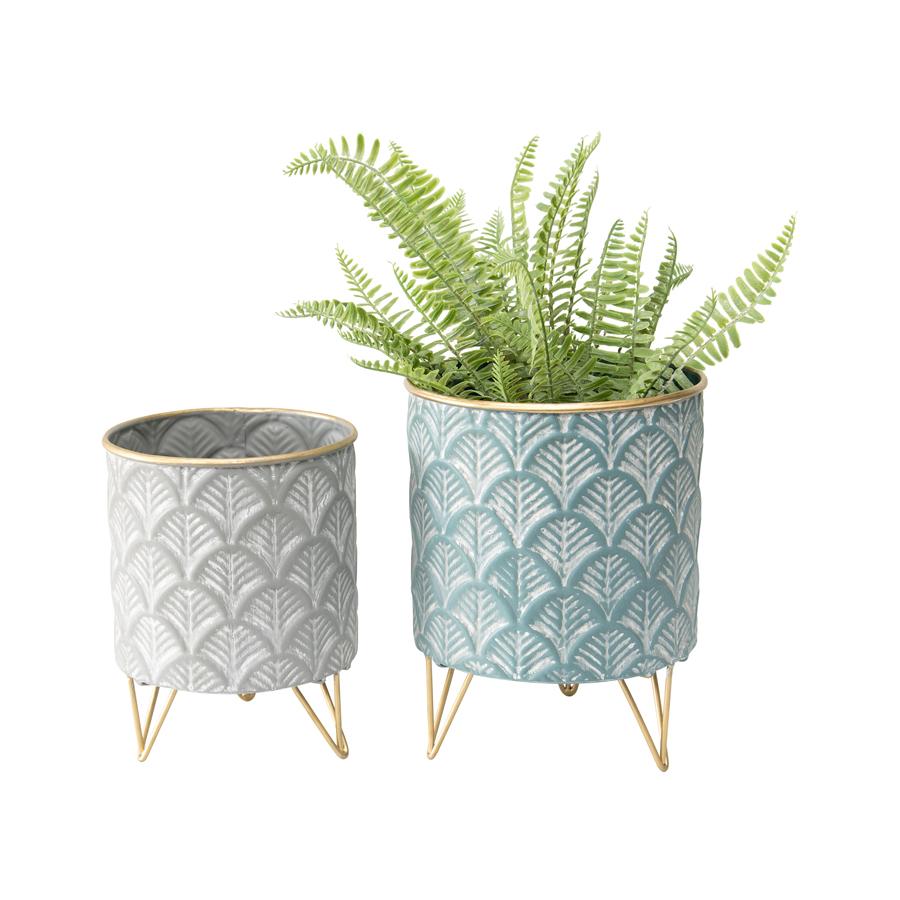 Nested Footed Fan Planters Set of 2