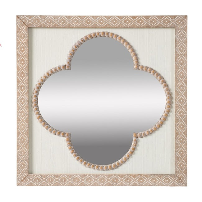 Clover-Inspired Square Wall Mirror