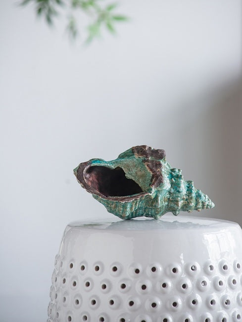 Seashell Ceramic Decorative Sculpture